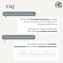 Load image into Gallery viewer, Custom Self-Install Modern House Address Sign