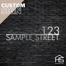 Load image into Gallery viewer, Custom Self-Install Modern House Address Sign