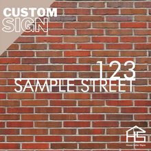 Load image into Gallery viewer, Custom Self-Install Modern House Address Sign