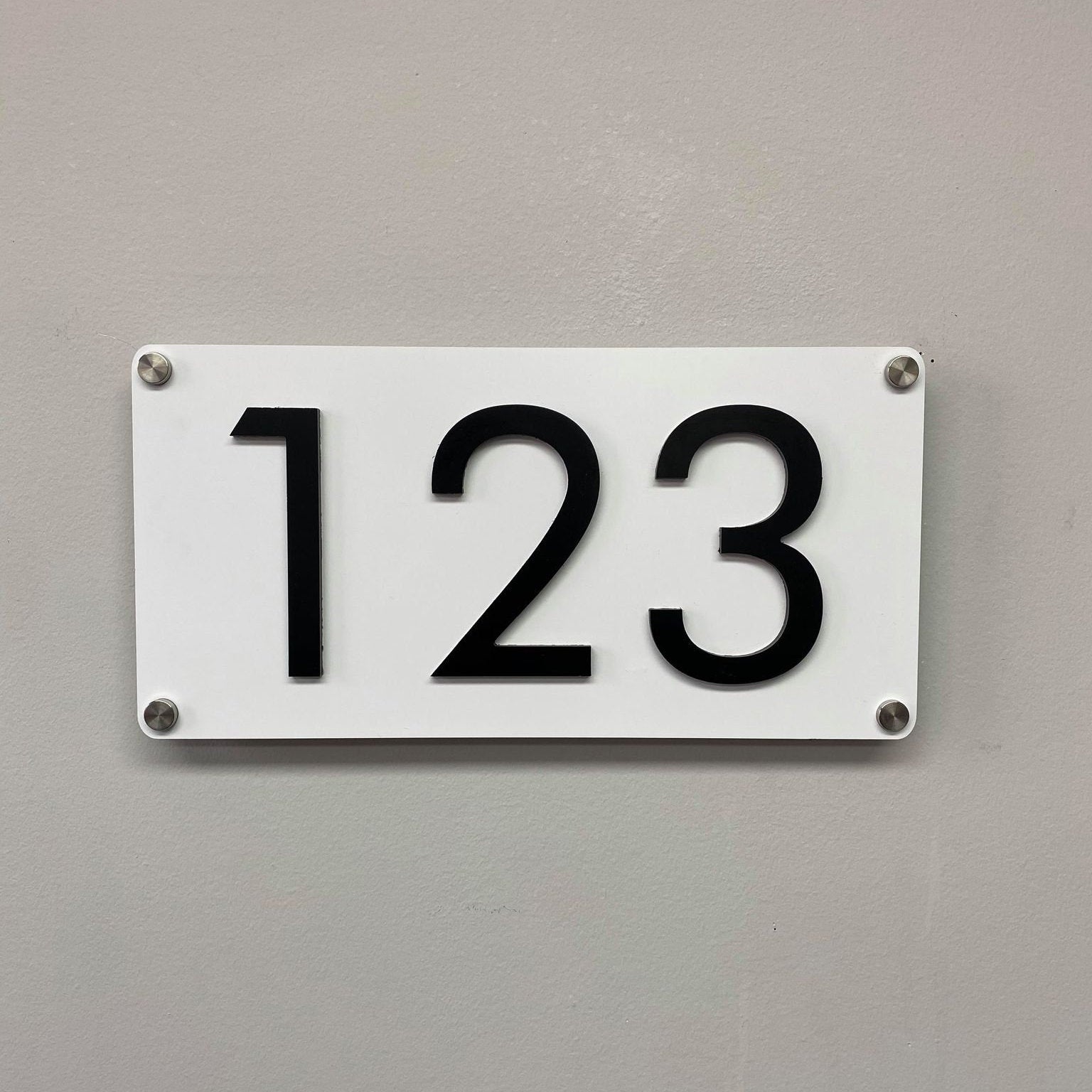 Custom Modern House Number Plaque [Horizontal]