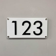 Load image into Gallery viewer, Custom Modern House Number Plaque [Horizontal]
