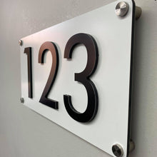 Load image into Gallery viewer, Custom Modern House Number Plaque [Horizontal]
