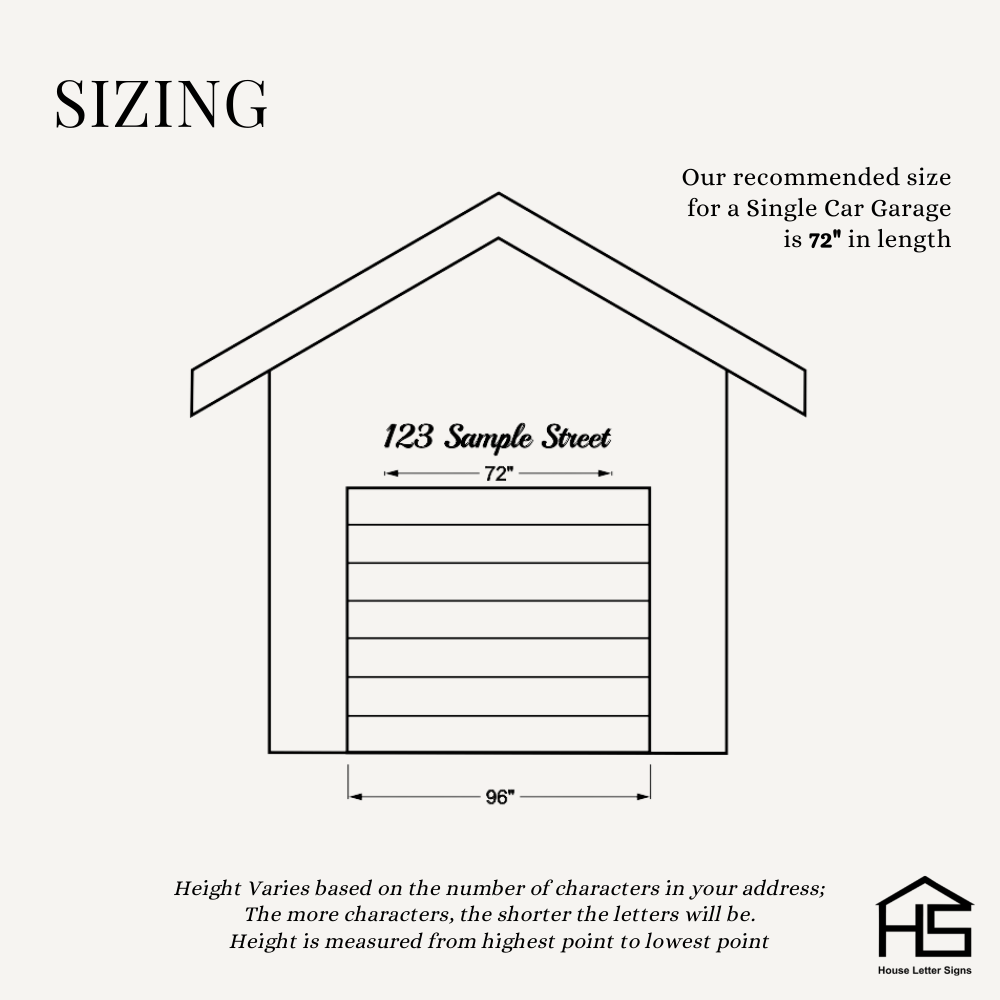 Custom Self-Install House Address Sign [Matte Black] – House Letter ...