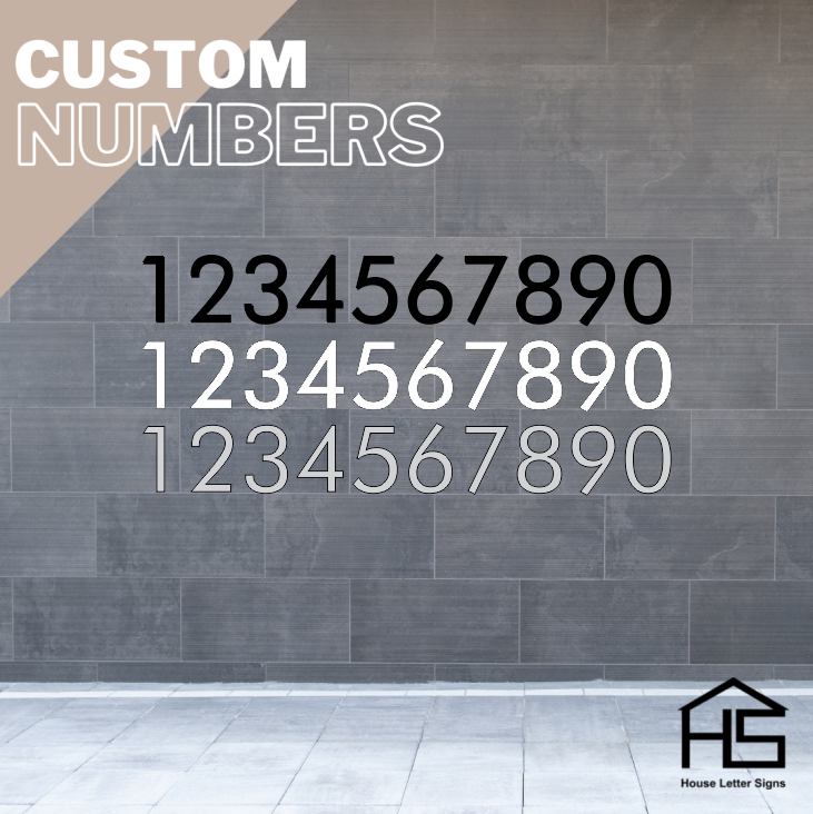 Custom Modern House Numbers