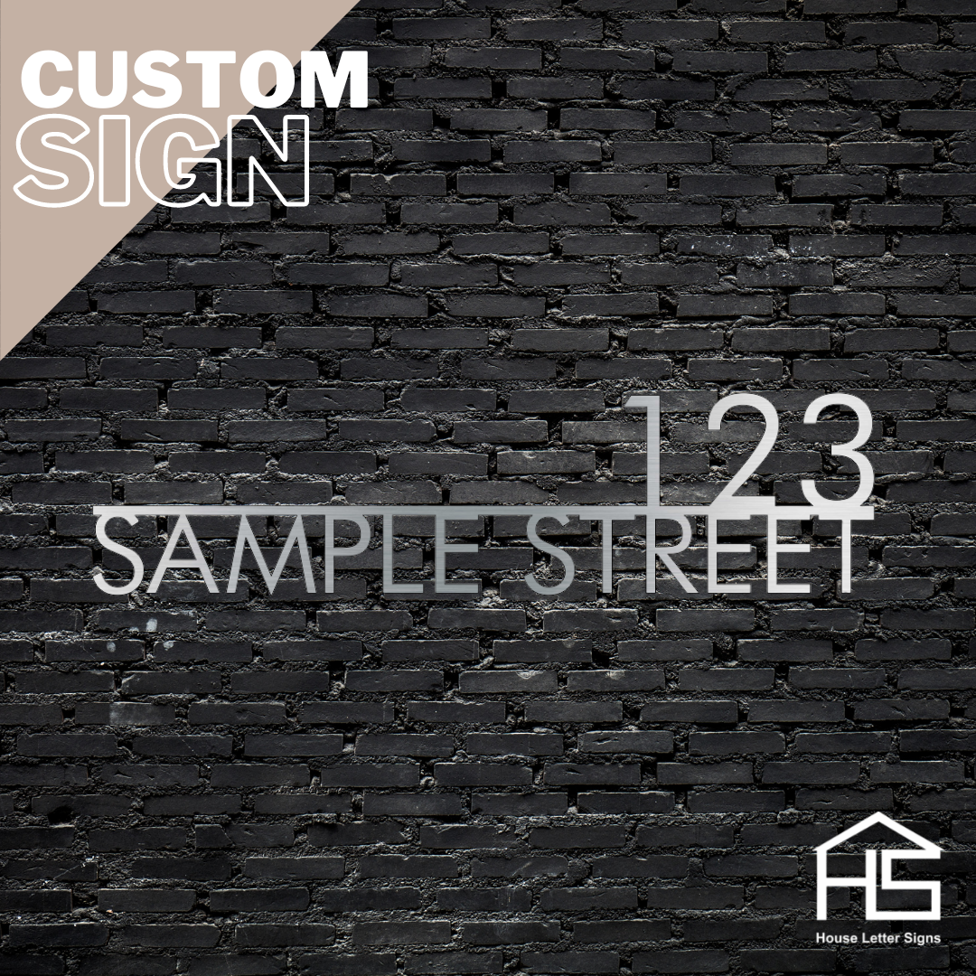 Add. Sign Modern Custom Self-Install Modern House Address Sign – House Letter Signs Ltd.